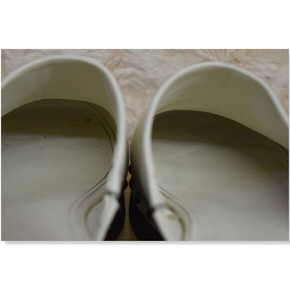 Larroude Zuzi Bit Mule Clogs Slip on Mens Size 10 Ivory Leather Wooden Studs main image 5